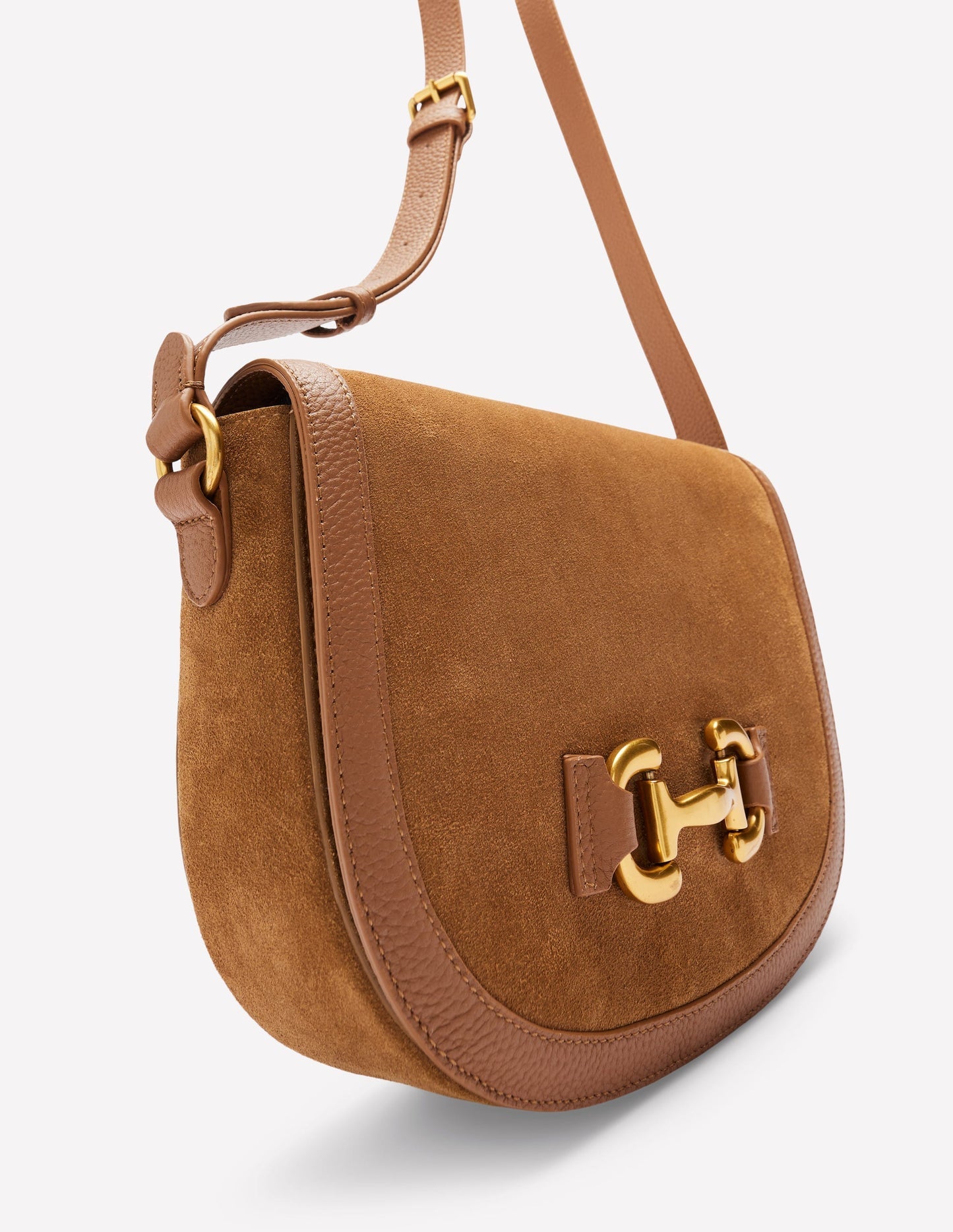 Iris Snaffle Leather Satchel - Tan