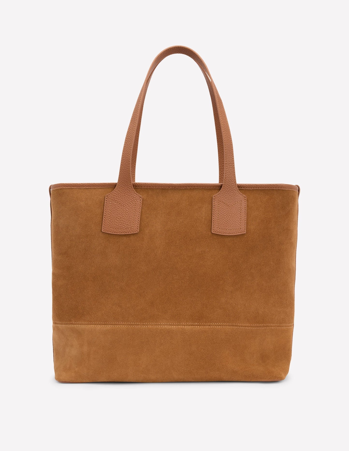 Suede Tote Bag - Tan