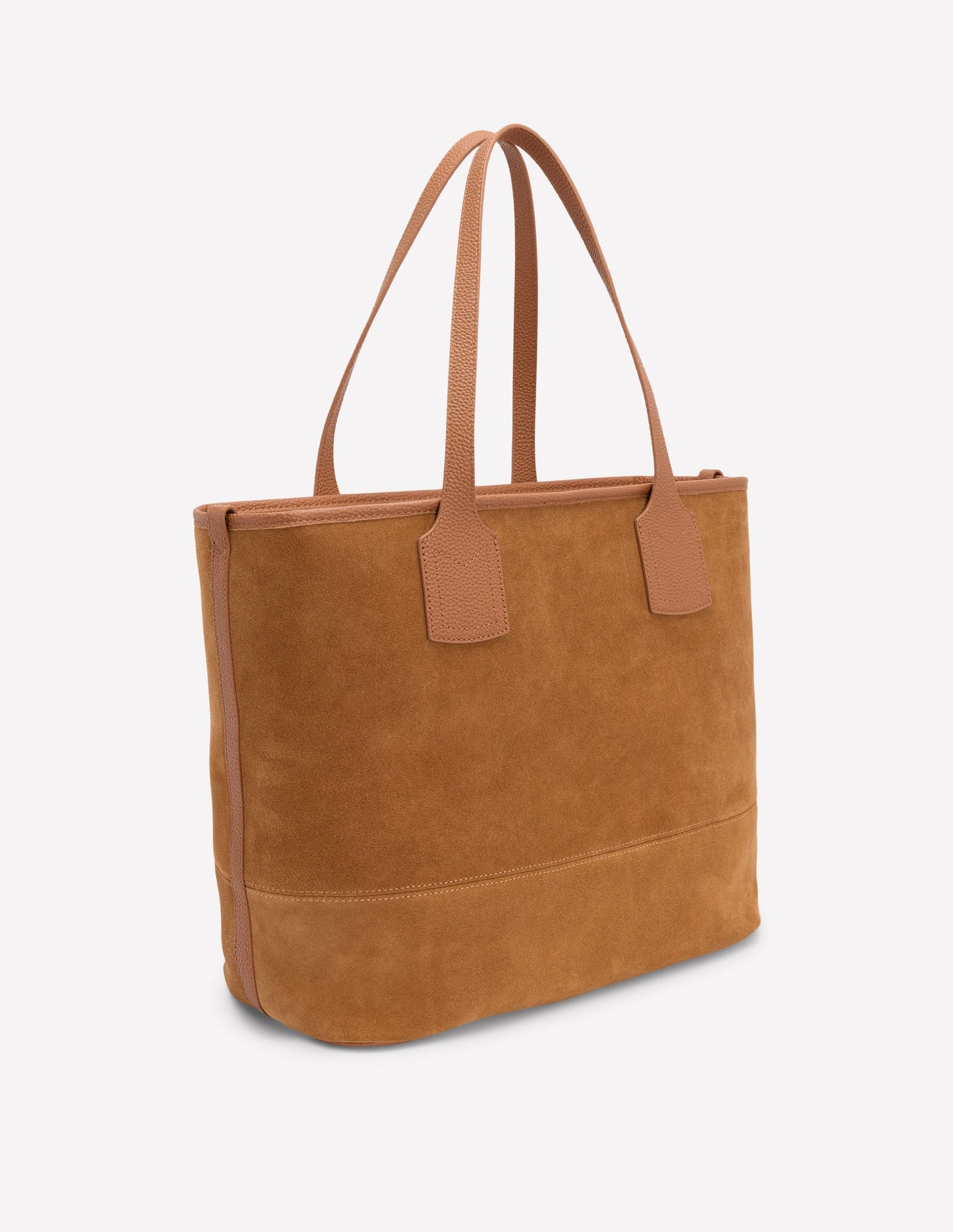 Suede Tote Bag - Tan