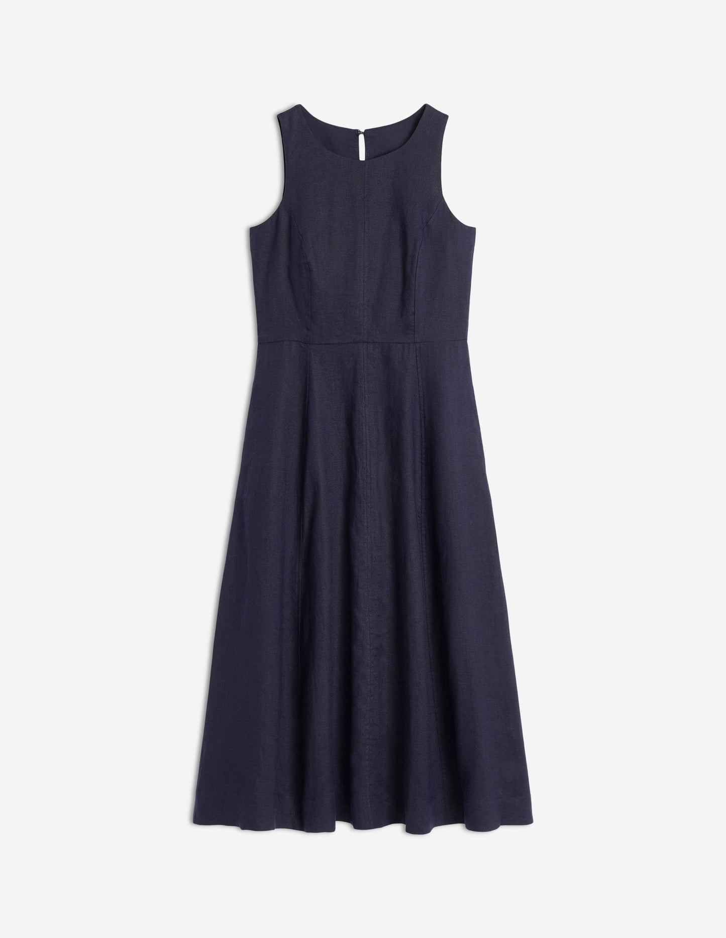 Carla Linen Midi Dress - Navy