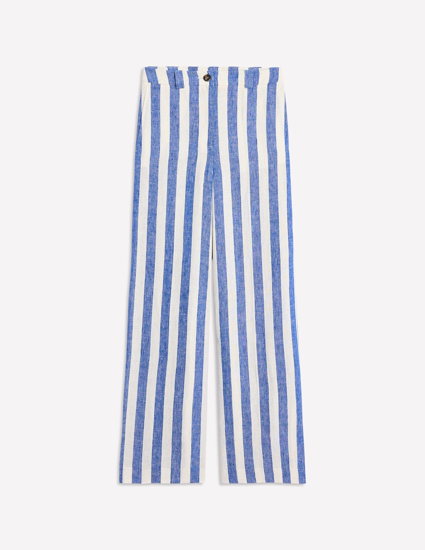Westbourne Linen Pants - Bright Blue Stripe