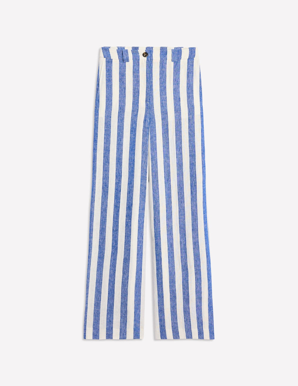 Westbourne Linen Pants - Bright Blue Stripe