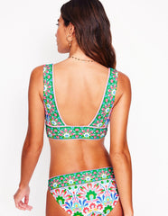 Porto Bikini Top - Multi, Decorative Dandelion