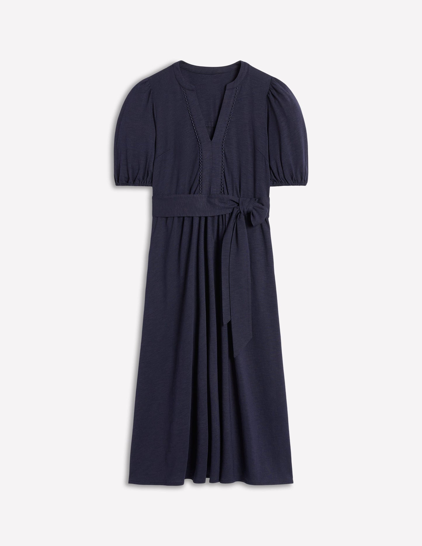 Sofia Trim Jersey Midi Dress - Navy