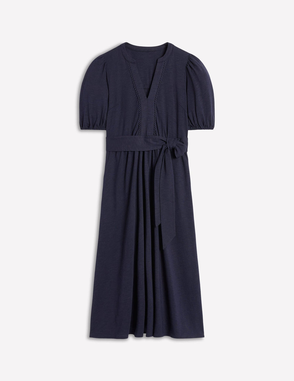 Sofia Trim Jersey Midi Dress - Navy