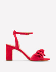 Bow Heeled Sandals - Hibiscus