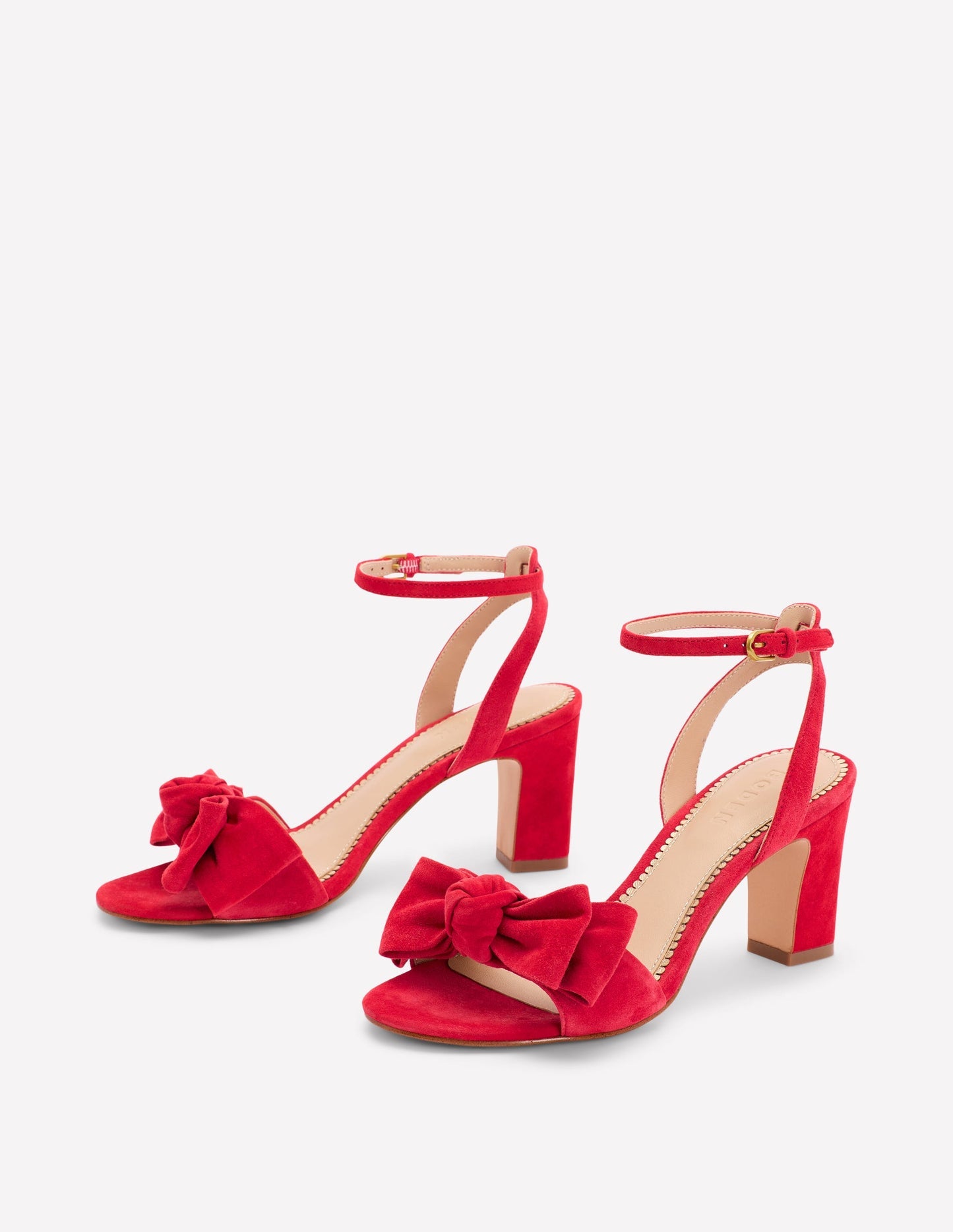 Bow Heeled Sandals - Hibiscus