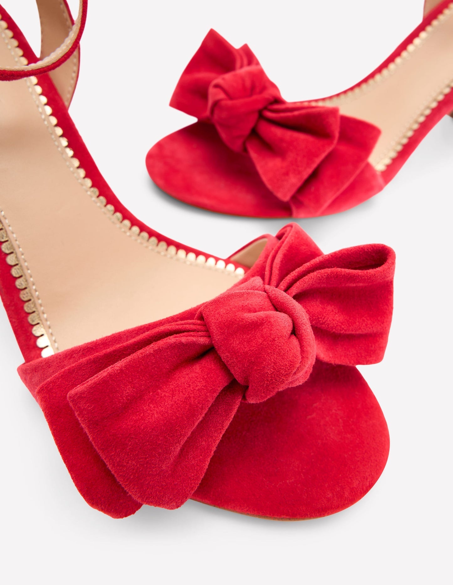 Bow Heeled Sandals - Hibiscus
