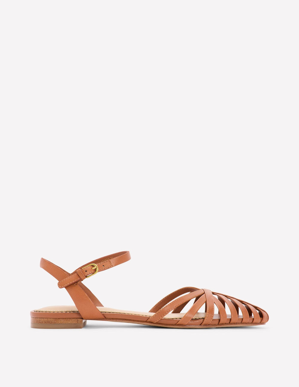 Multi Strap Pointed Sandals - Tan