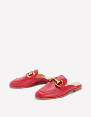 Iris Snaffle Mule Loafers - Red