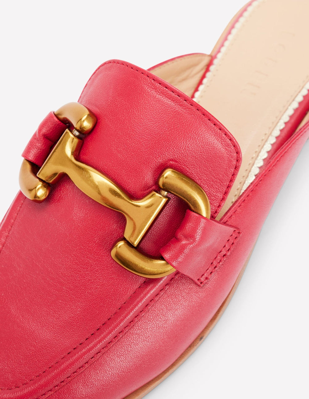 Iris Snaffle Mule Loafers - Red