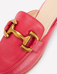 Iris Snaffle Mule Loafers - Red