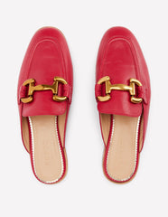 Iris Snaffle Mule Loafers - Red