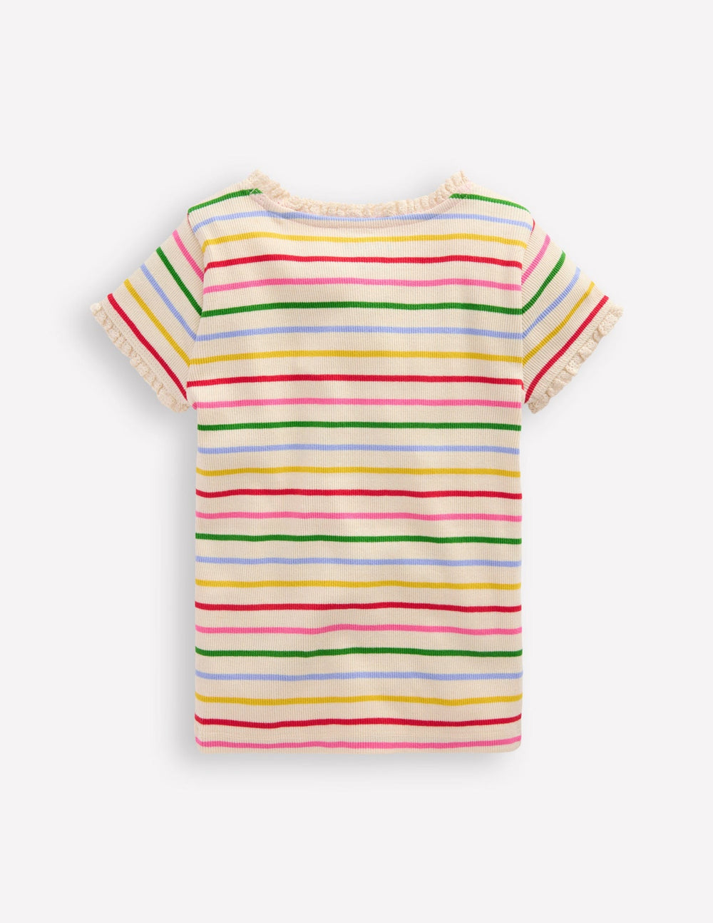 Short Sleeve Ribbed T-shirt - Multi Stripe