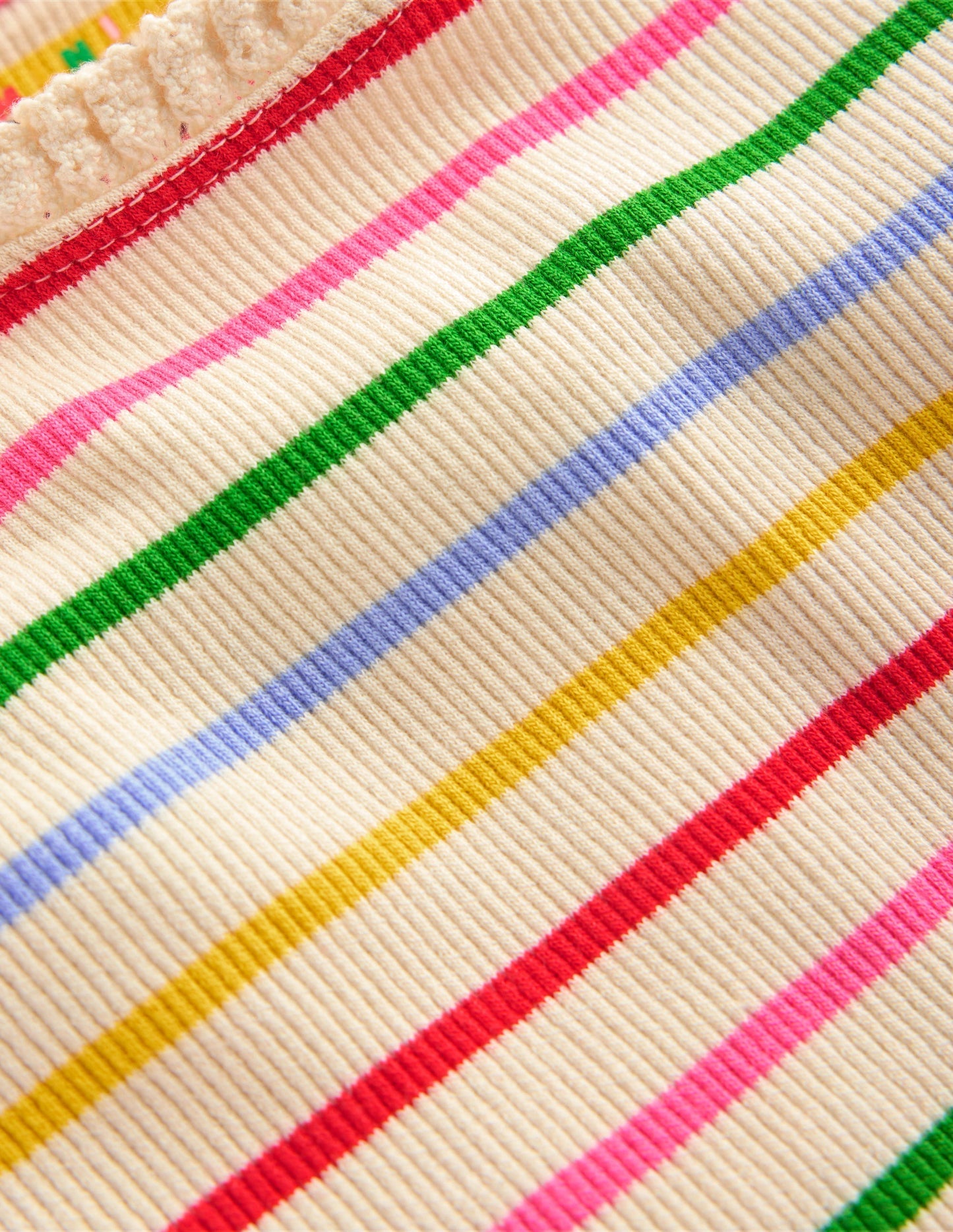 Short Sleeve Ribbed T-shirt - Multi Stripe