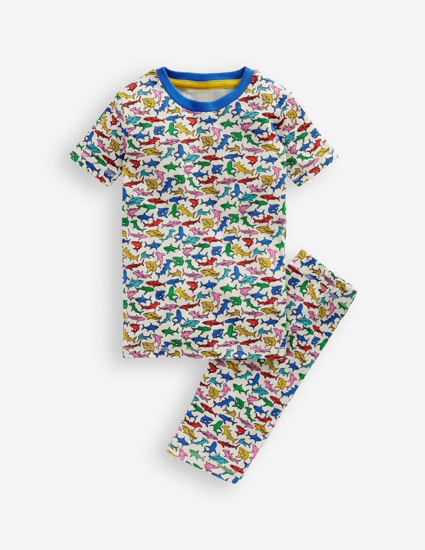 Snug Short John Pajamas - Multi Sharks