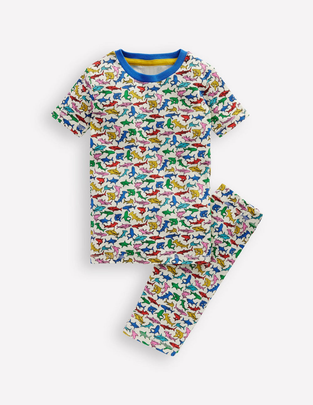 Snug Short John Pajamas - Multi Sharks