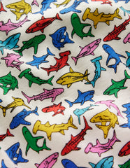 Snug Short John Pajamas - Multi Sharks