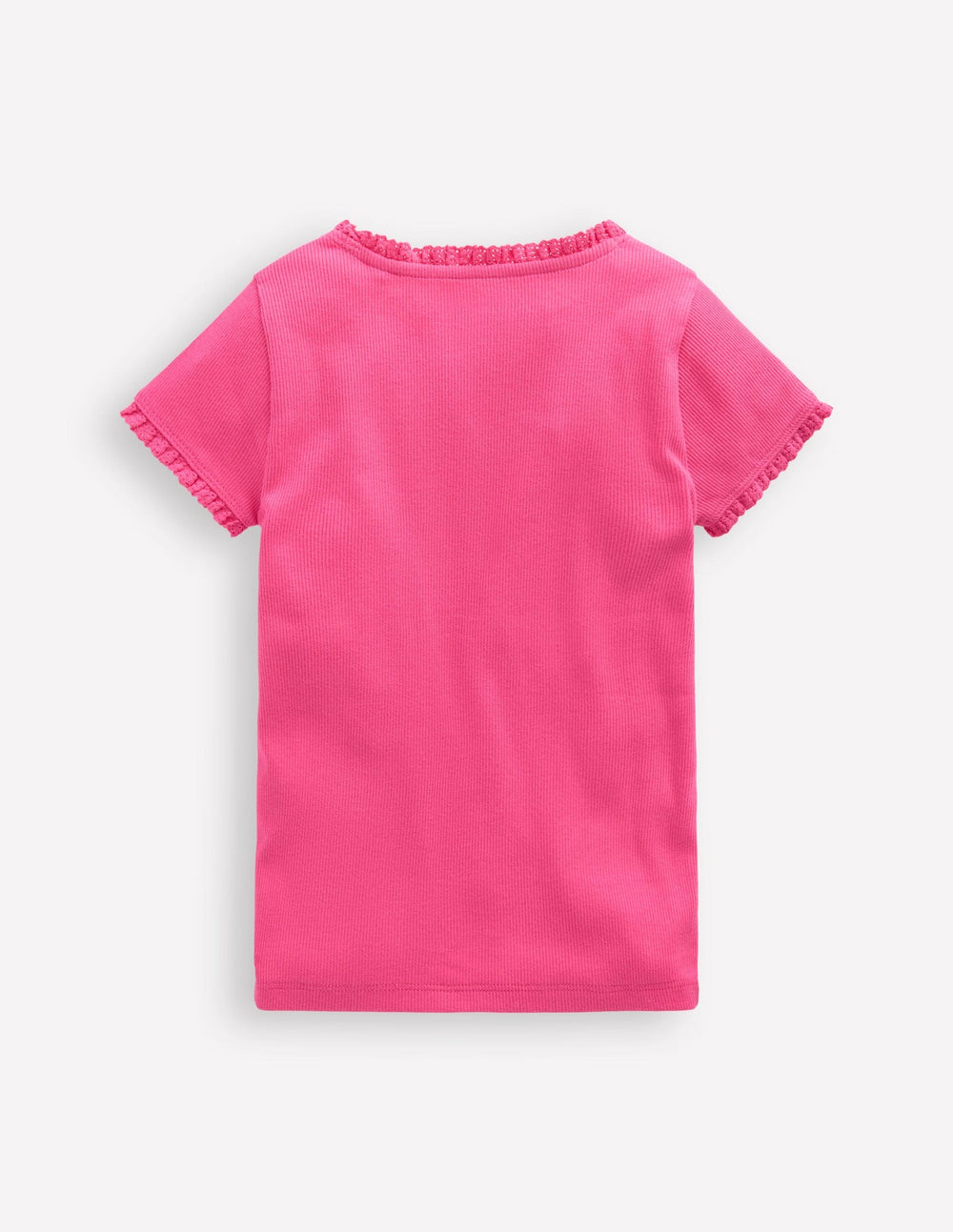 Short Sleeve Ribbed T-shirt - Flamingo Pink