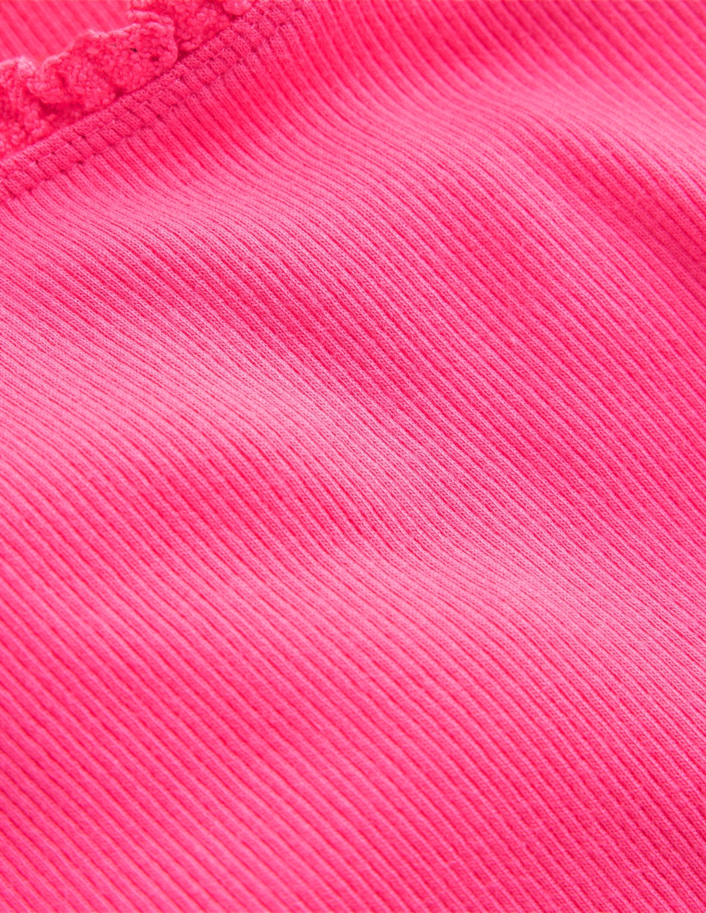 Short Sleeve Ribbed T-shirt - Flamingo Pink