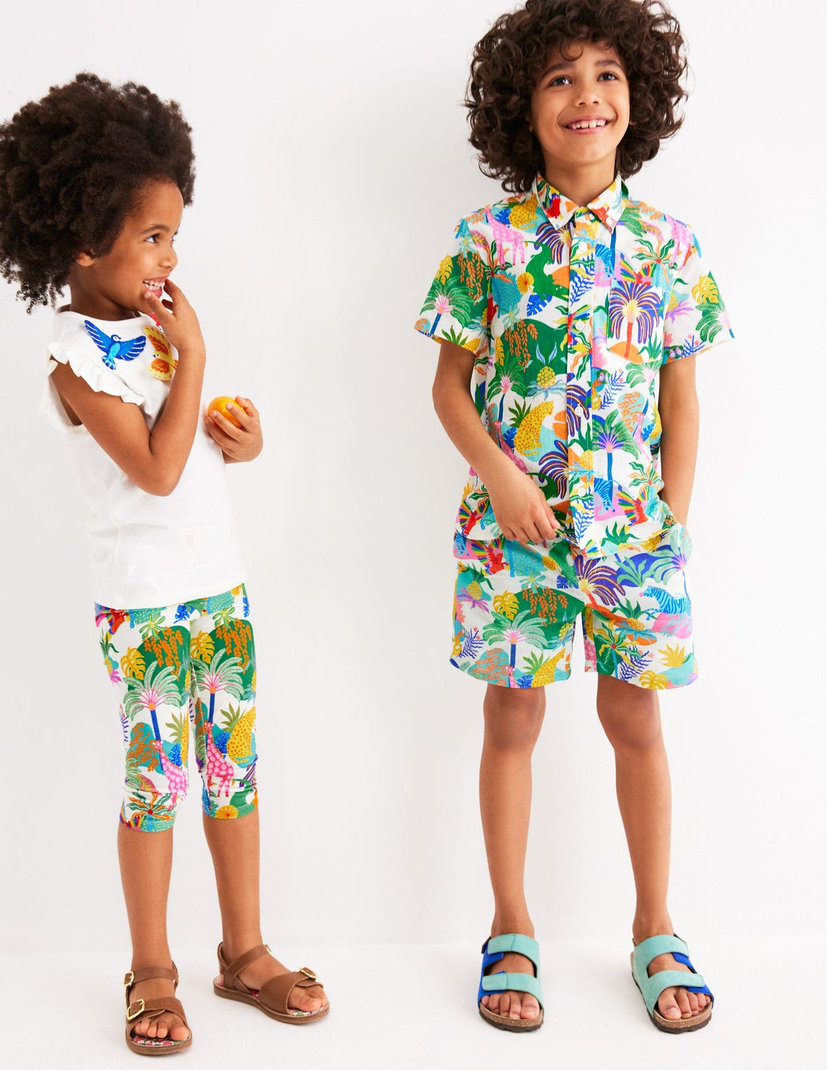 Flutter Short Sleeve T-shirt - Ivory Birds