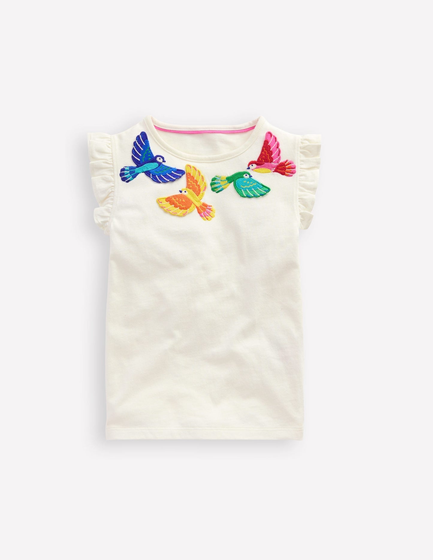 Flutter Short Sleeve T-shirt - Ivory Birds
