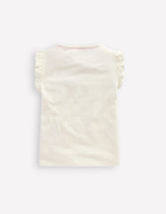 Flutter Short Sleeve T-shirt - Ivory Birds
