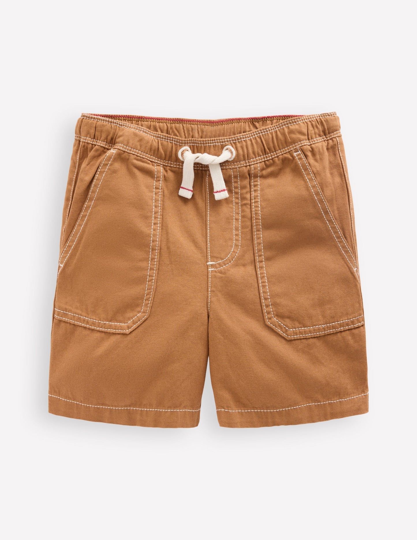 Pull - On Cotton Shorts - Butterscotch Brown