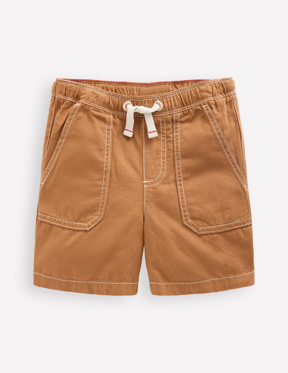 Pull - On Cotton Shorts - Butterscotch Brown