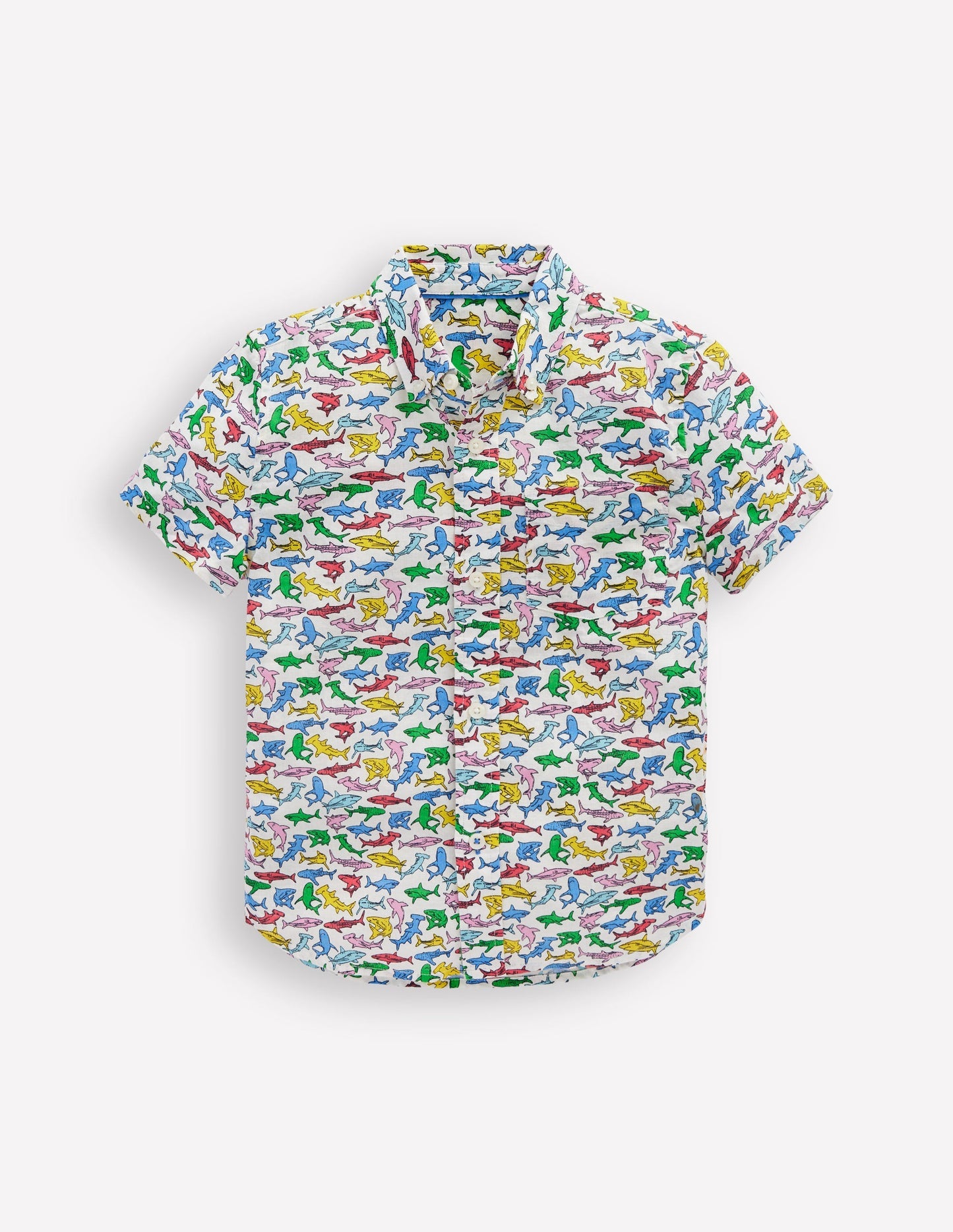 Cotton Linen Shirt - Multi Sharks