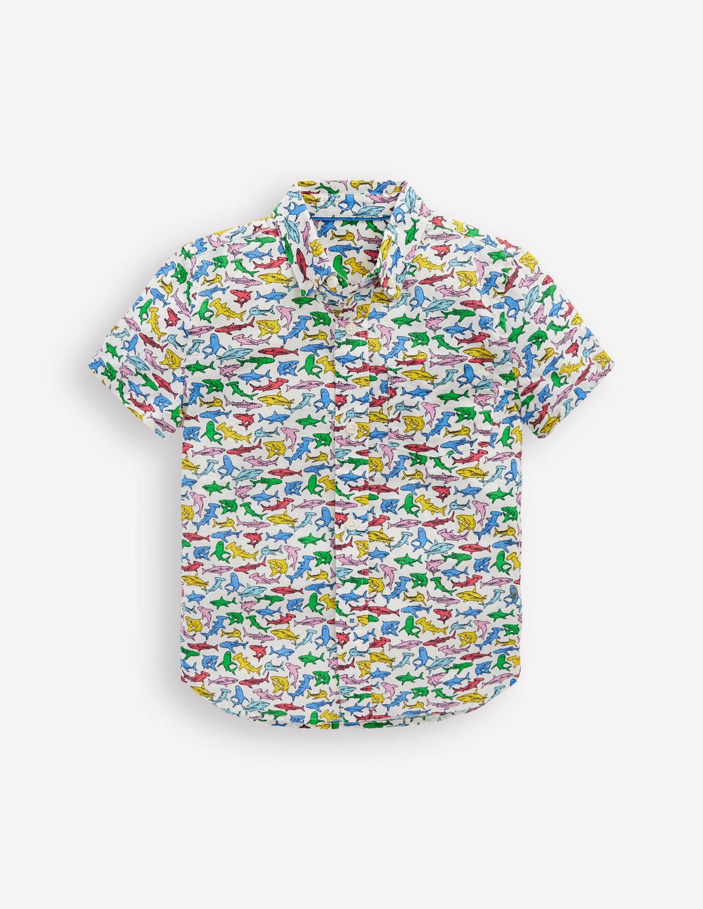 Cotton Linen Shirt - Multi Sharks