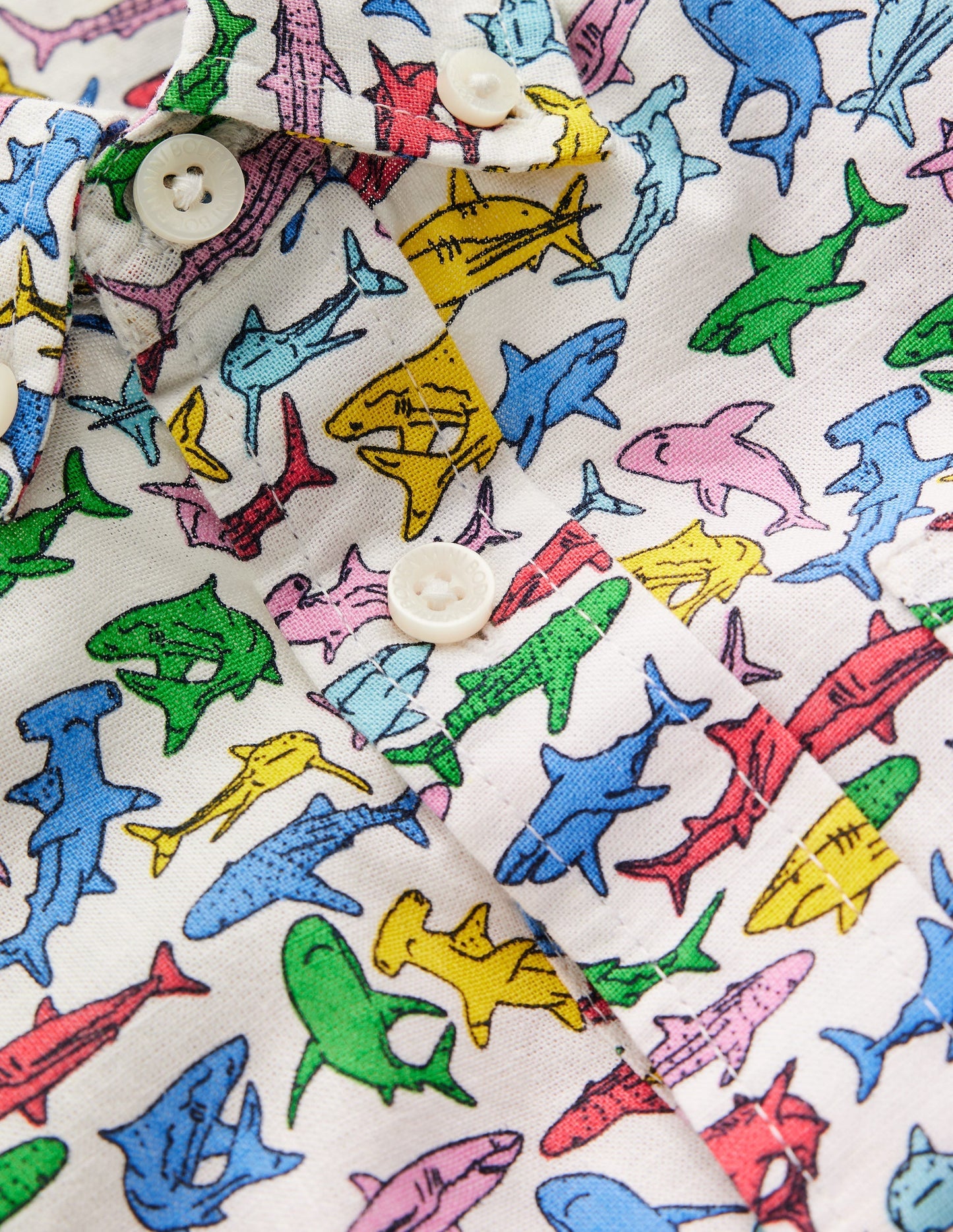 Cotton Linen Shirt - Multi Sharks