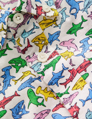 Cotton Linen Shirt - Multi Sharks
