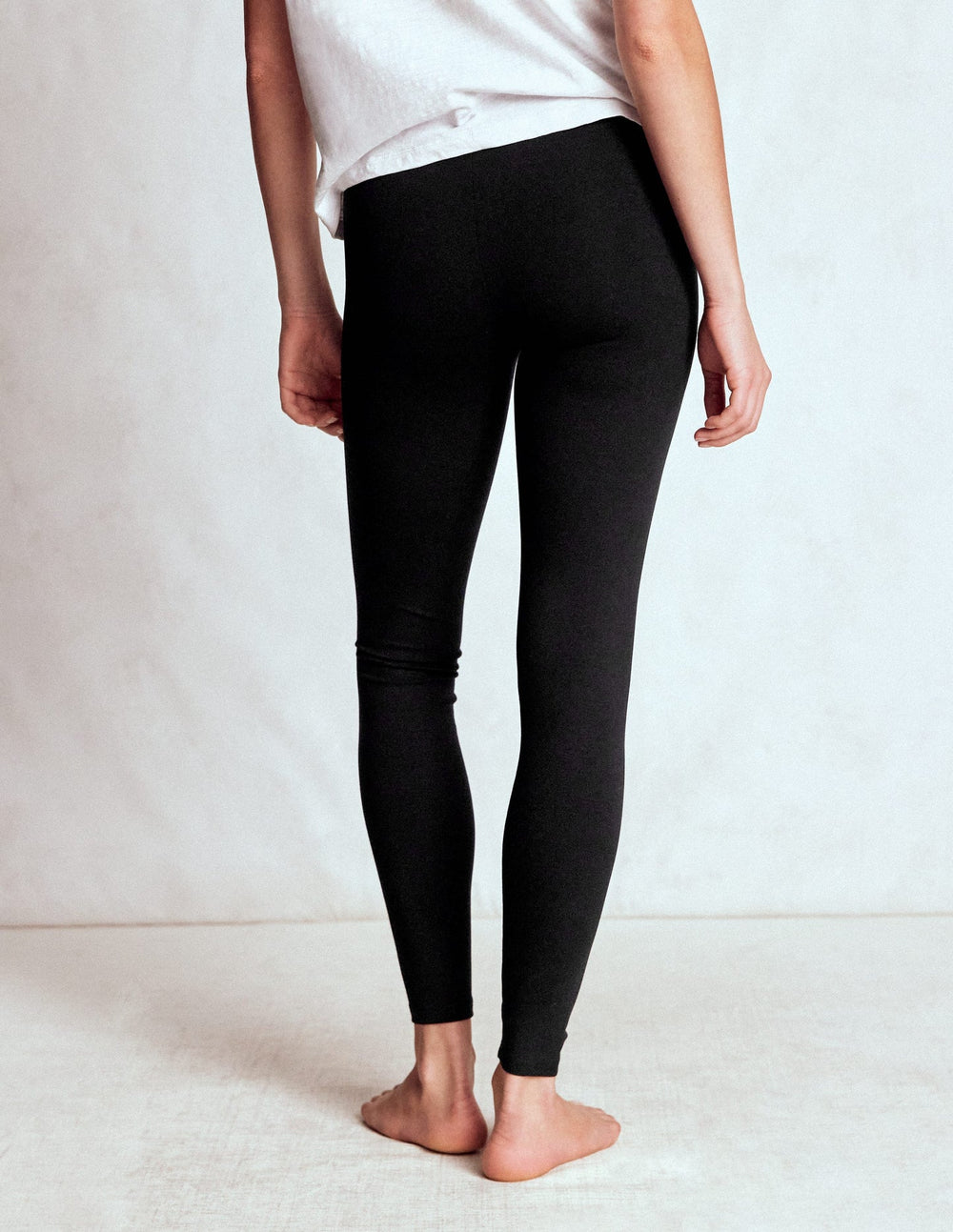 High Rise Jersey Leggings - Black