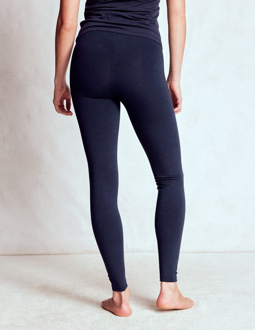 High Rise Jersey Leggings - Navy