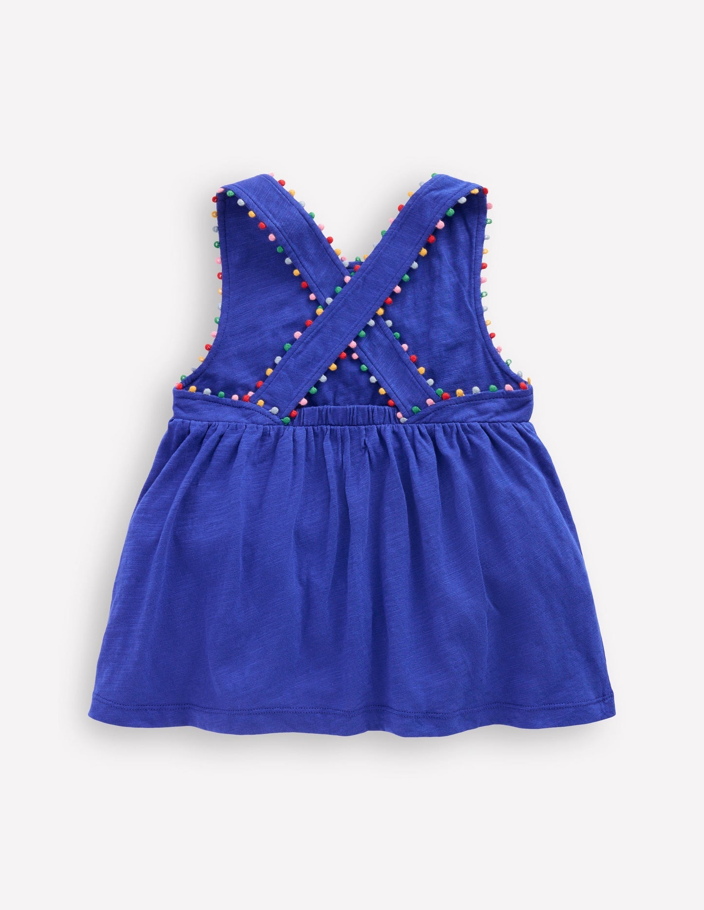 Cross - back Pom Top - Bright Blue
