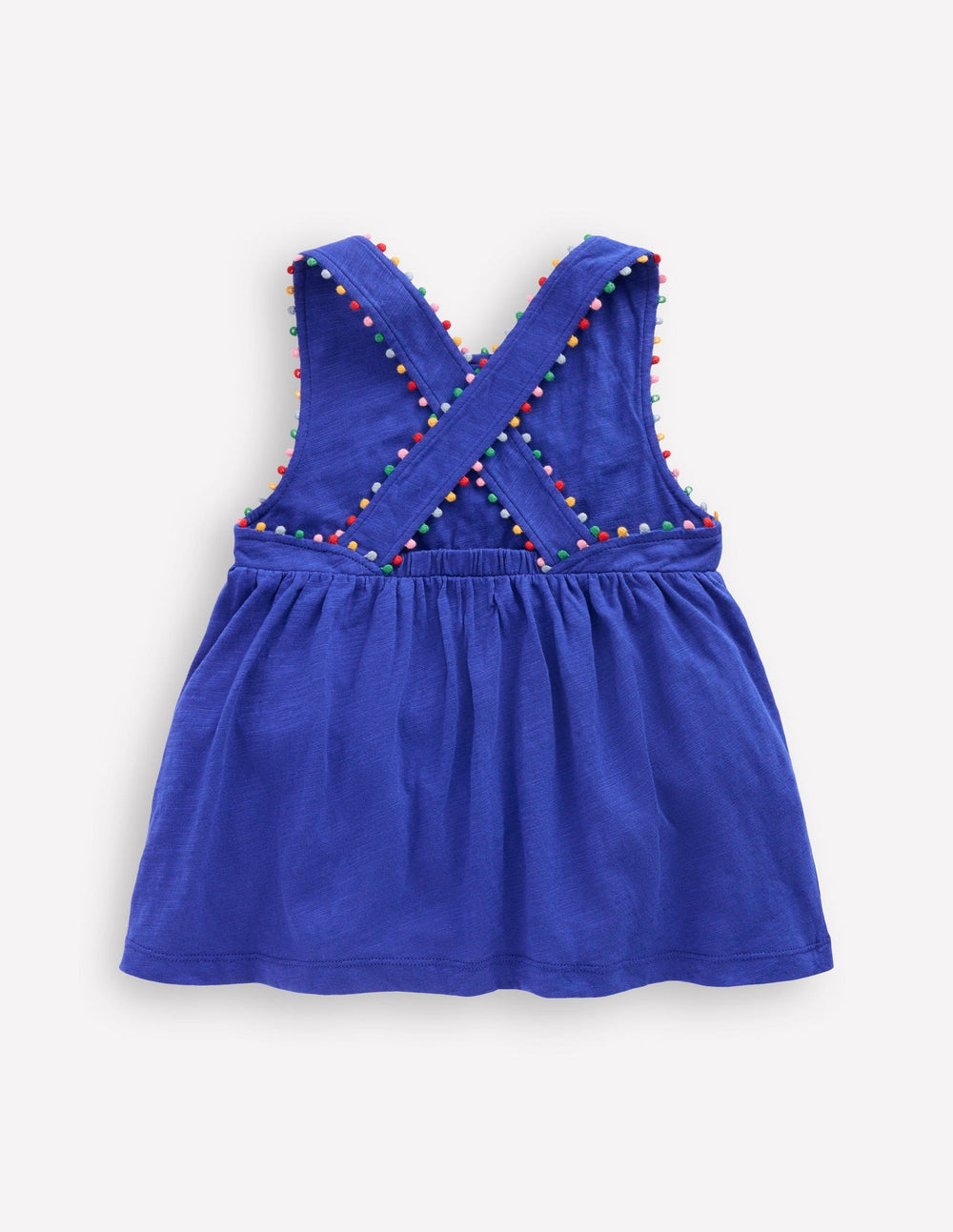 Cross - back Pom Top - Bright Blue
