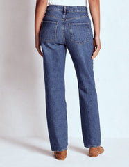 High Rise Rigid Straight Jeans - Mid Vintage