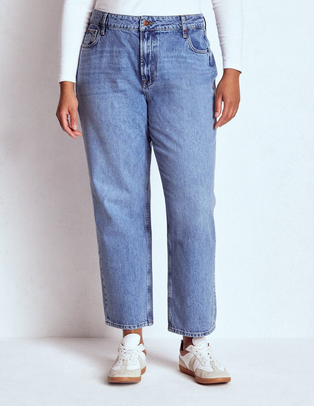 High Rise Rigid Straight Jeans - Light Vintage