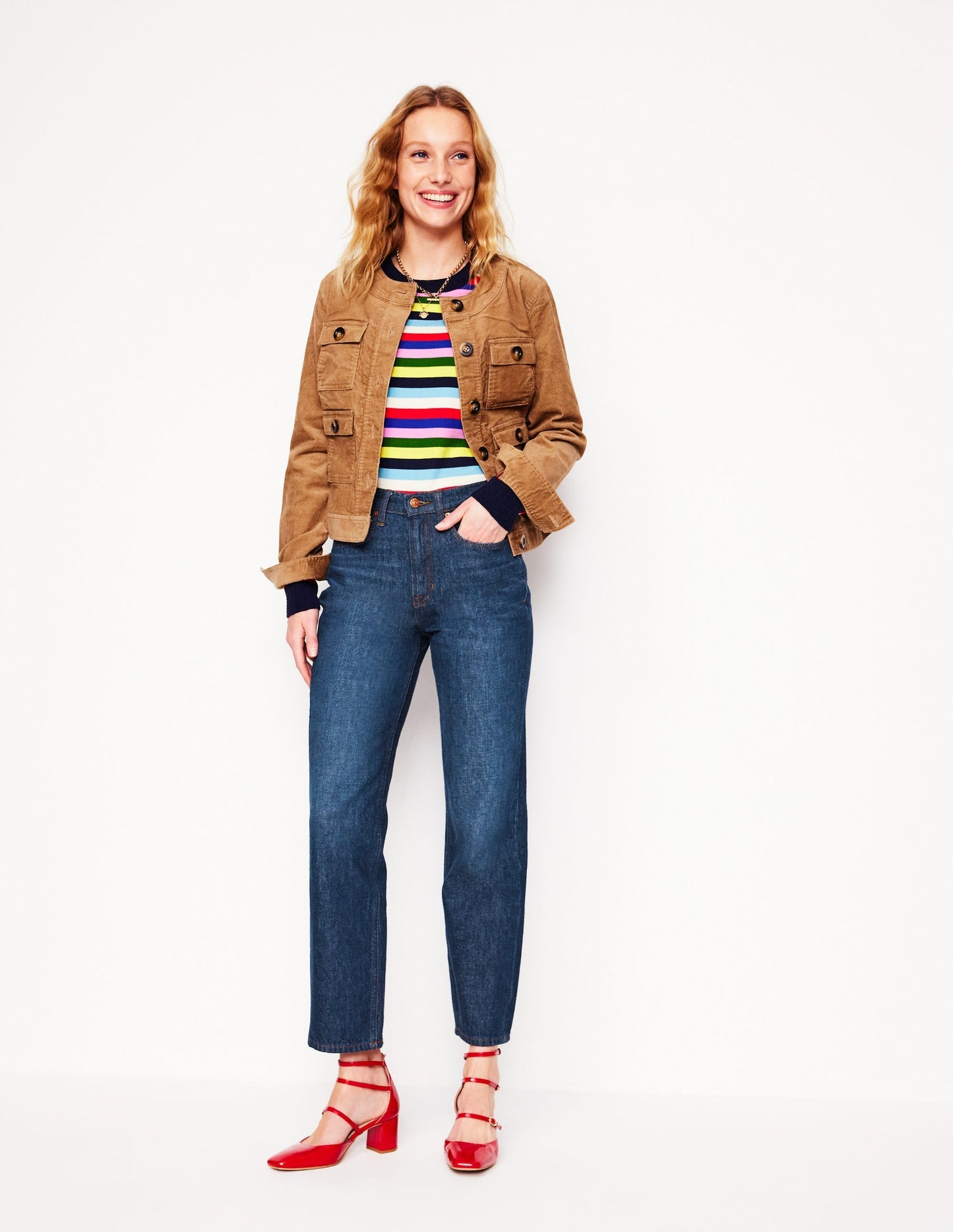 High Rise Rigid Straight Jeans - Indigo Rinse