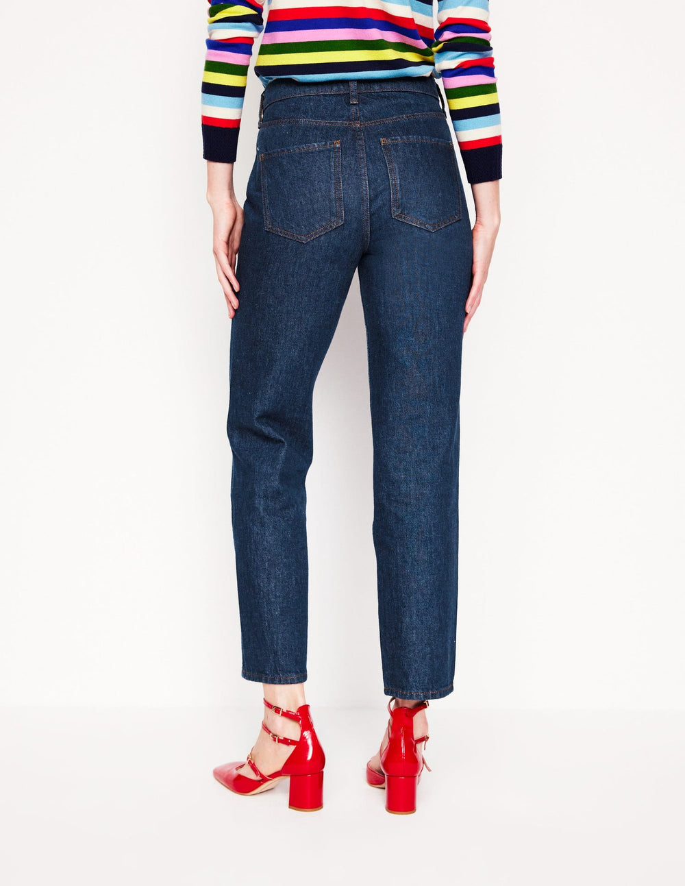 High Rise Rigid Straight Jeans - Indigo Rinse