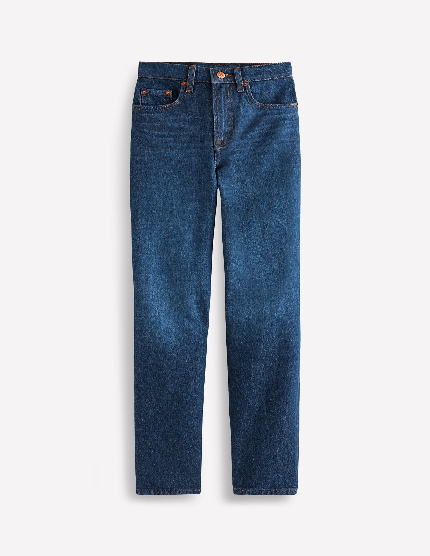 High Rise Rigid Straight Jeans - Indigo Rinse