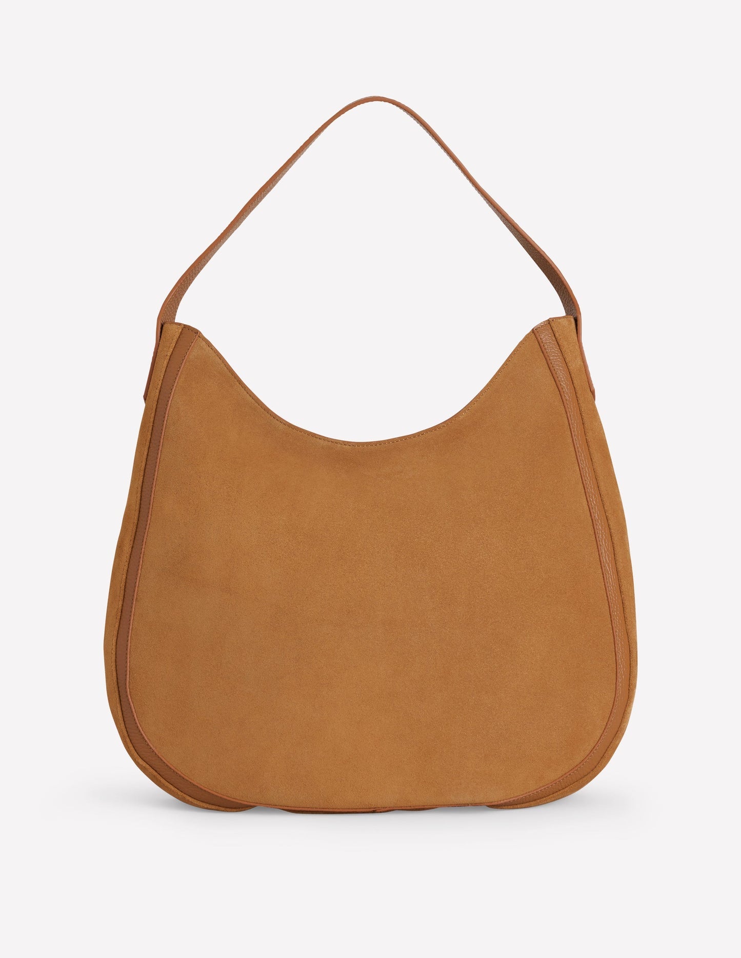 Suede Hobo Bag - Tan