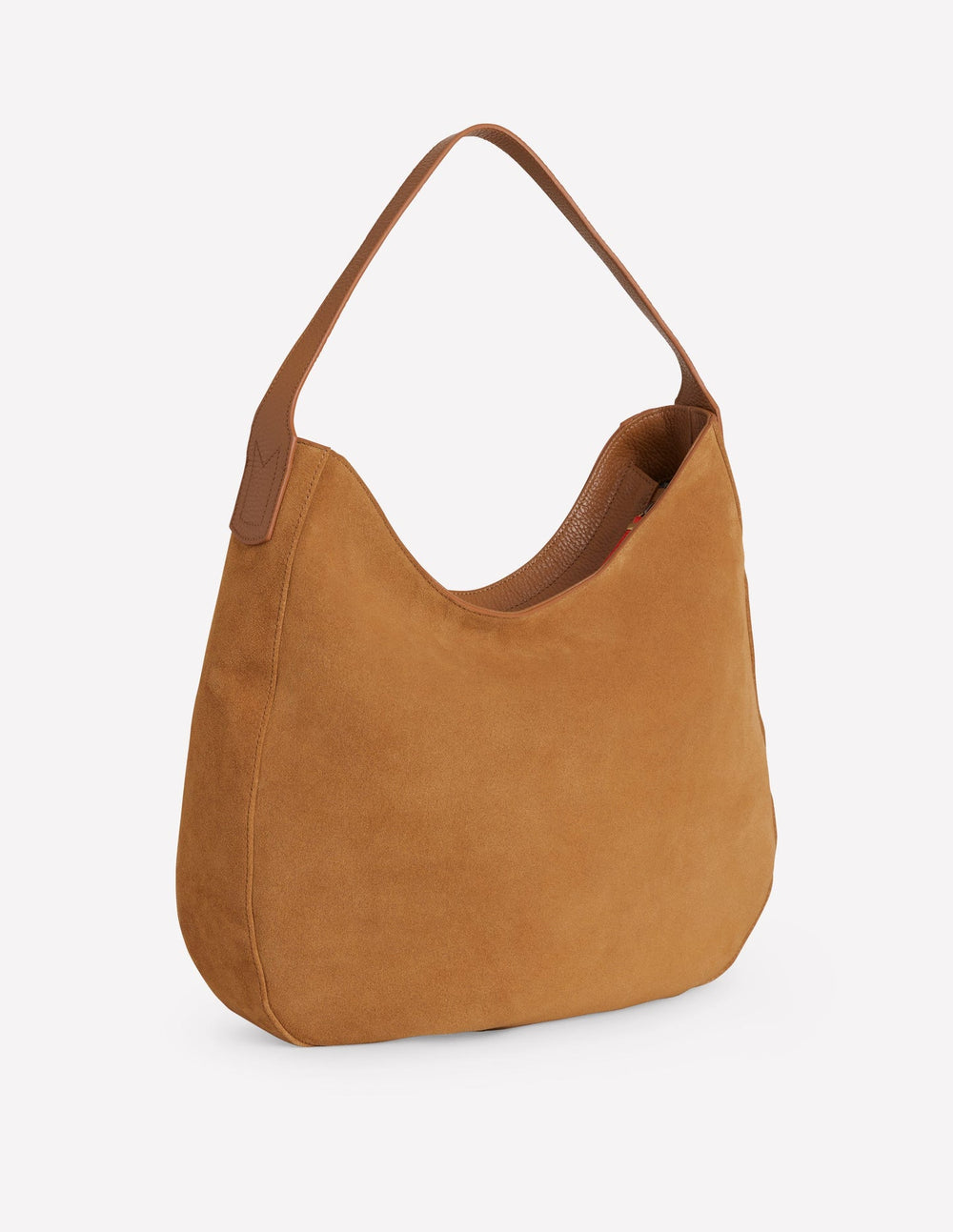 Suede Hobo Bag - Tan
