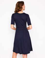 Louisa Short Jersey Dress - Navy