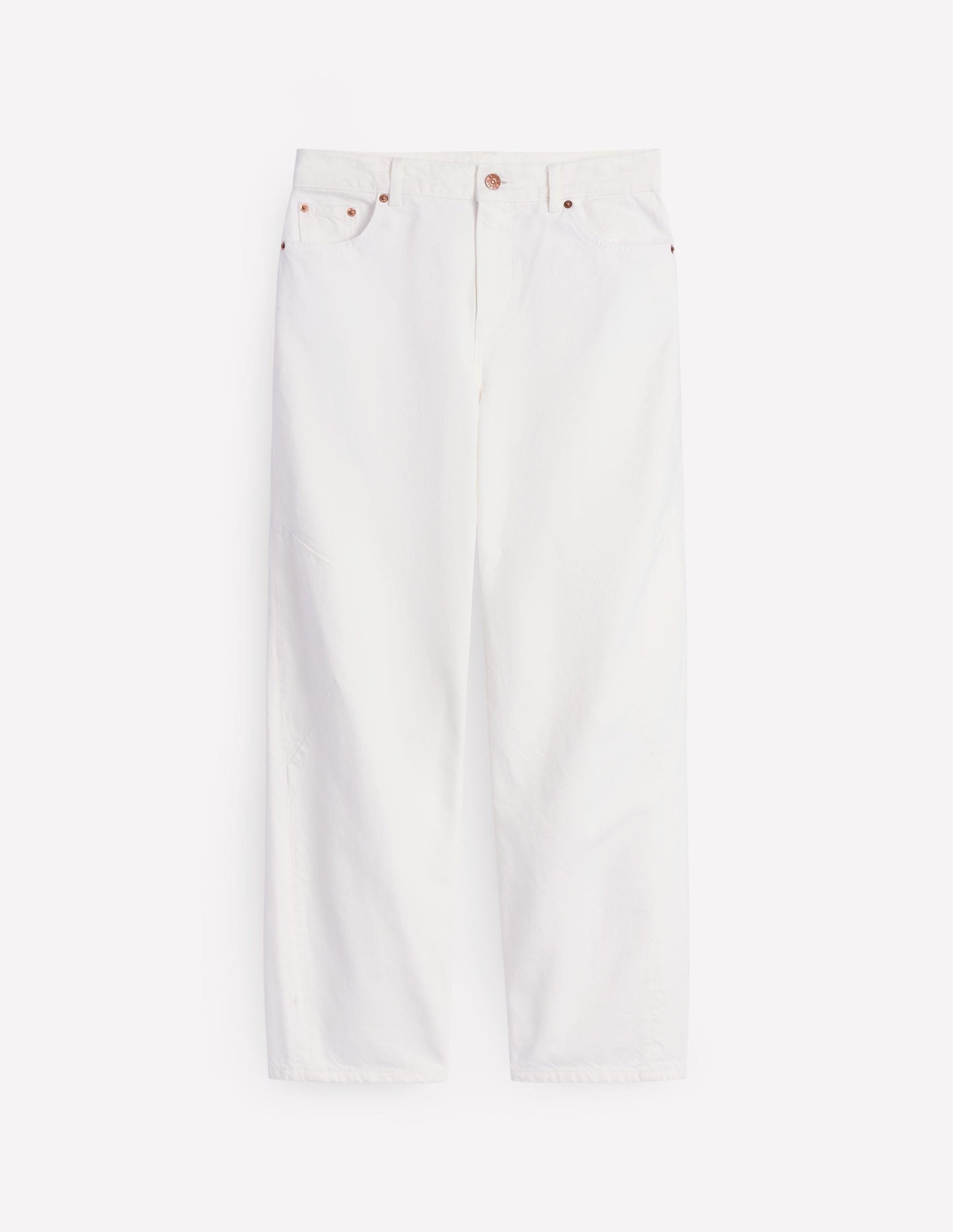 Barrel Leg Jeans - White