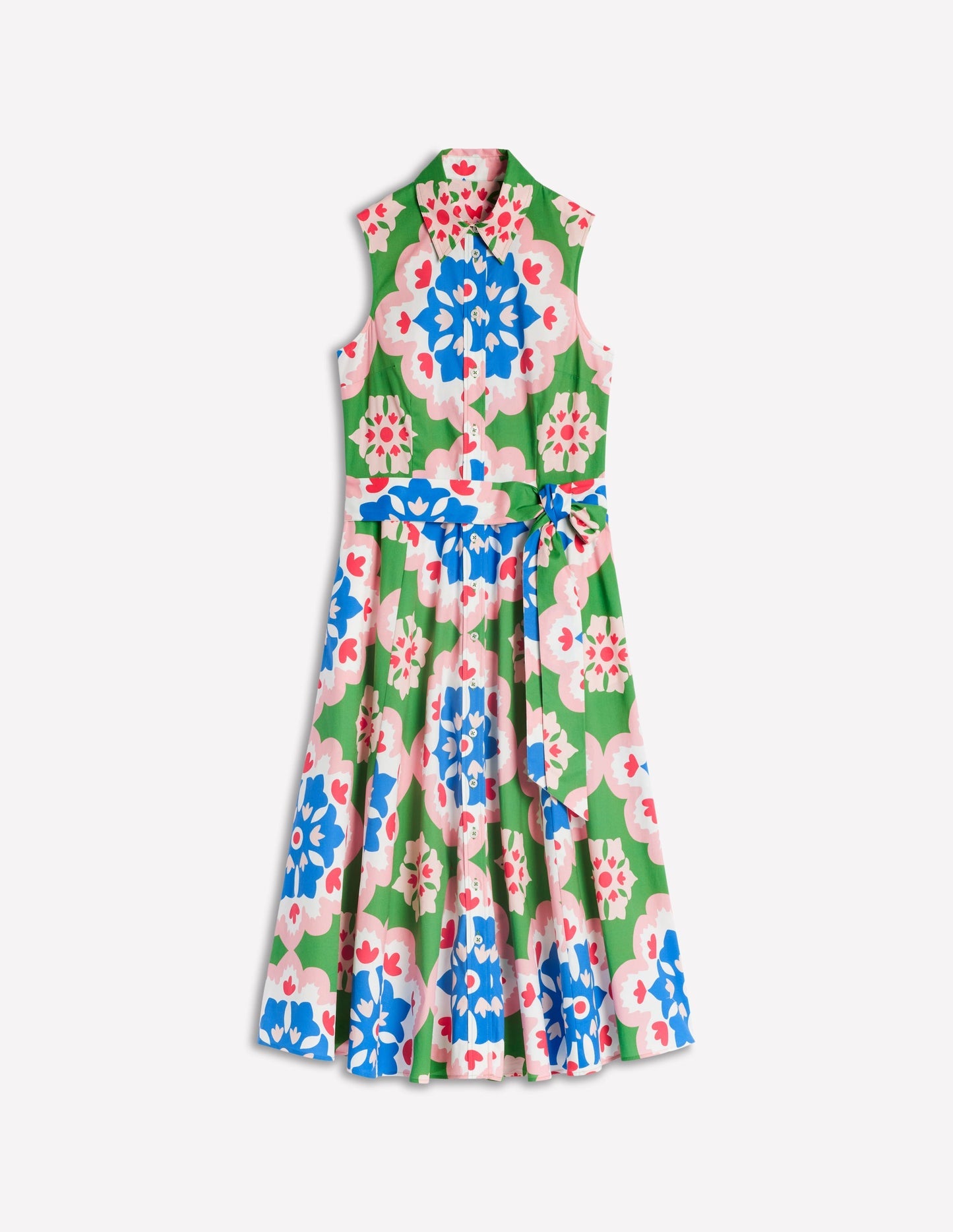 Amy Sleeveless Shirt Dress - Multi, Bloom Geo