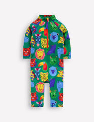 Fun Sun Safe Surfsuit - Multi Animal Faces
