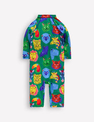 Fun Sun Safe Surfsuit - Multi Animal Faces