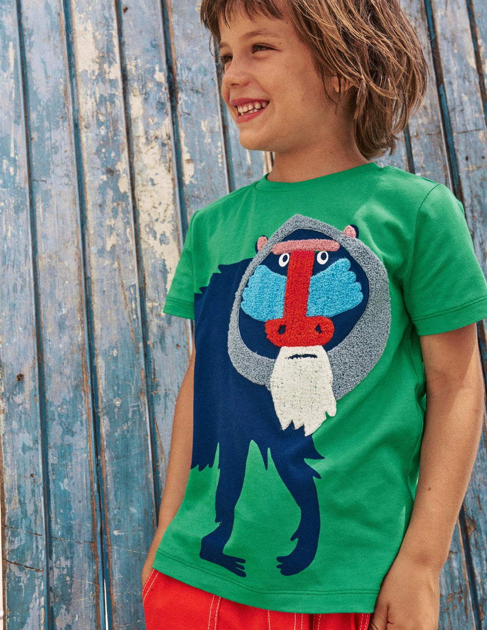 Fun Graphic T-shirt - Sapling Green Baboon